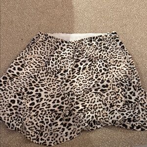Francesca's Collections Leopard Print Midi Skirt